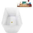 thumbnail image 3 of 59" Streamline N3700BBR Soaking Freestanding Tub and Tray With Internal Drain in Brushed Brass, 3 of 7