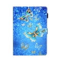 thumbnail image 4 of Dteck Case for iPad Pro 11-in. (M4) 2024,Magnetic Smart Pattern Leather Card Slots Wallet Case Shockproof Rubber Kickstand Cover for iPad Pro 11" 2024,Blue/Gold Butterfly, 4 of 6