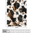 thumbnail image 2 of Cow Print Blanket Cozy Soft Lightweight Gifts Blanket for Kids Adults, Animal Skin Plush Flannel Throw Blanket for Sofa Couch Bed Decor Black Brown W60 xL80, 2 of 6