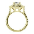 thumbnail image 3 of Unique Moments 3 Ct Lab Grown Split Shank Cushion Halo Diamond Engagement Ring 14K Yellow Gold, 3 of 7