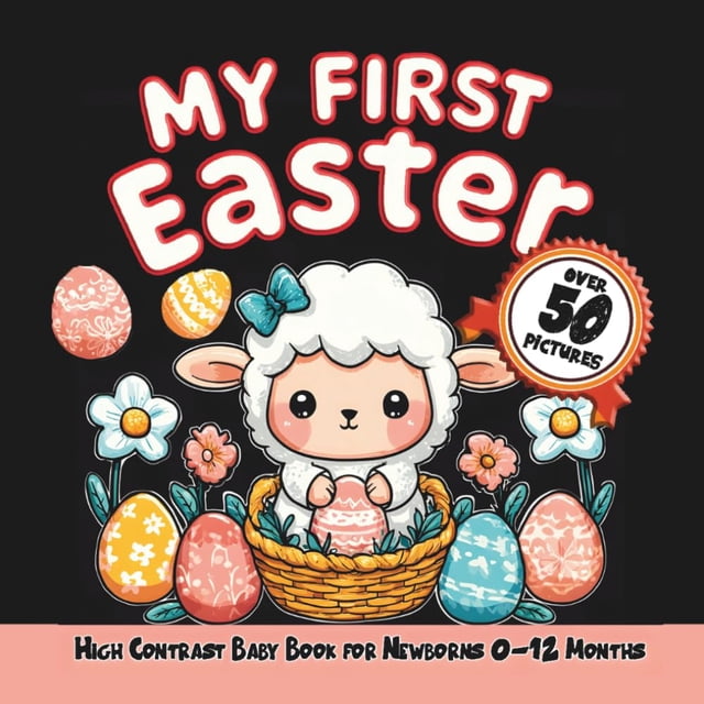 Libro para bebés de alto contraste de Pascua, 0-12 meses