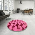 thumbnail image 3 of Ahgly Company Indoor Rectangle Abstract Raspberry Red Abstract Area Rugs, 2' x 3', 3 of 6