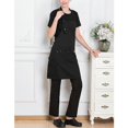 thumbnail image 3 of Canvas Halter Adjustable Kitchen Apron Serving Aprons with Pockets Restaurant Cafe Barbecue (Black), 3 of 3