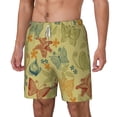 thumbnail image 2 of Balery Floral with Butterflies Mens Swim Trunks Swim Shorts for Men Quick Dry Inseam Beach Shorts with Compression Liner Pocket-X-Large, 2 of 9
