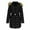 Black, variant on AOOCHASLIY Black and Friday Women Coat Christmas Gift Women's Winter Casual Loose Fashion Color Pocket Zippered Tops Reversible Long Cotton Coat