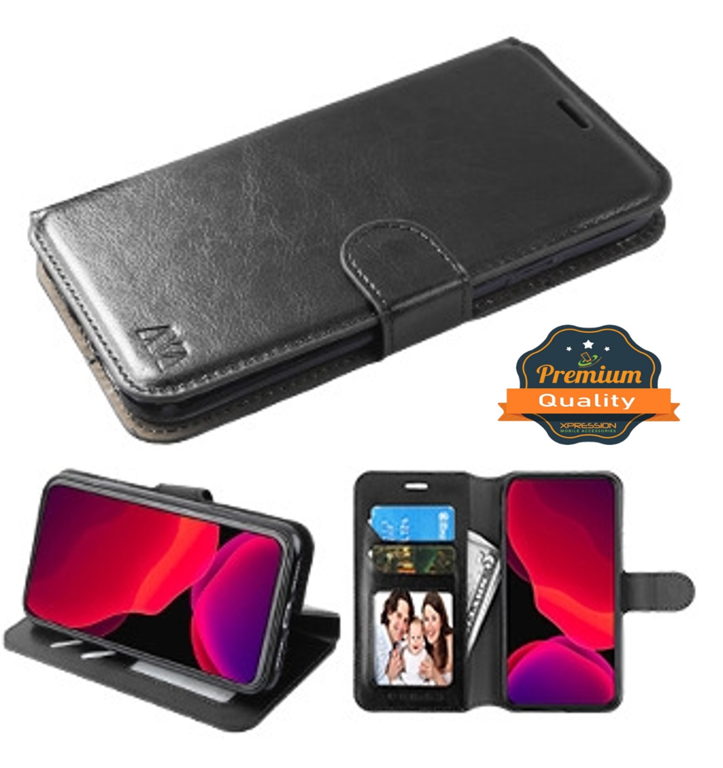 Apple iPhone 11 PRO Phone Case Leather Flip Wallet Case Stand Pouch