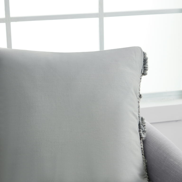 Textured Stripe  Gray Pillow Cover