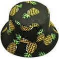 thumbnail image 1 of Nvzi Sombrero de pescador unisex con estampado de frutas, de doble uso, con visera para el sol, para playa y verano, color negro, 1 of 4