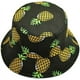 thumbnail image 1 of Nvzi Sombrero de pescador unisex con estampado de frutas, de doble uso, con visera para el sol, para playa y verano, color negro, 1 of 4