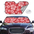 thumbnail image 2 of Daiia Red Hibiscus Flower Windshield Sun Shade for Car SUV Truck (Medium ), Car Sun Shade Windshield, Car Shades for Front Windows, Sunshade for Car Windshield, 2 of 7