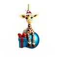 thumbnail image 2 of BingTong Giraffe with Ball Christmas Ornament,Christmas Ornaments 2025,Wooden Keepsake,Gifts for Men Women,Giraffe Decorations,Safari Decor,Wildlife Lovers,Animal Gifts multicolor, 2 of 6