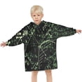 thumbnail image 3 of Math Equations Glowing Green Pattern Blanket Hoodies for Kids 6-13YR Oversize Wearable Blanket Hoodies for Boys Girls Teens, 3 of 7