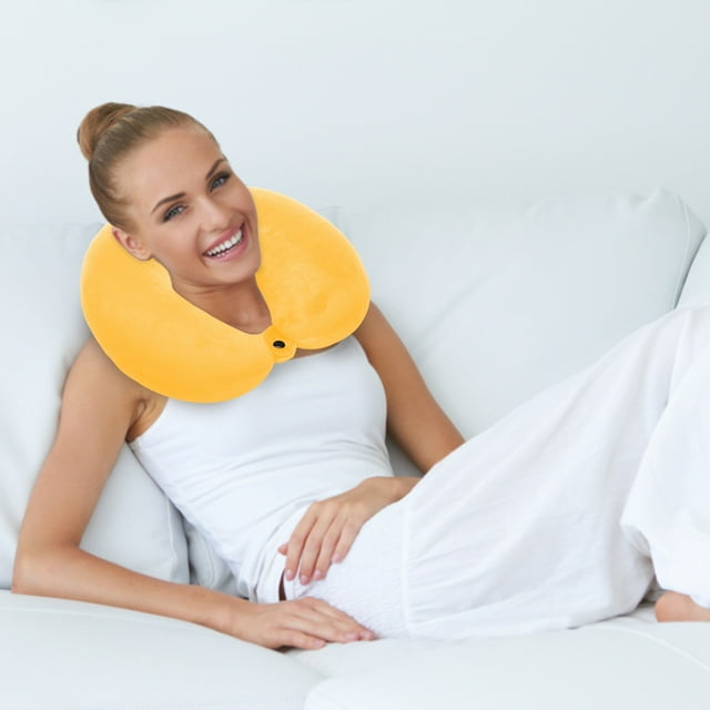 asddcavvf Travel Pillow Memory Sponge Head and Neck Support Aircraft Pillow Used for Travel Car Home Travel Neck Flight Pillow Satin Pillows for Hair and Skin