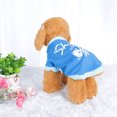 thumbnail image 2 of Camiseta para mascotas primavera otoño perro cachorro ropa para gatos pequeños, chaleco impreso, talla L #1, 2 of 7