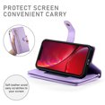 thumbnail image 3 of Crossbody for iPhone XS / iPhone X Phone Case Wallet with Card Slots Zipper Pocket, PU Leather Magnetic Shoulder Strap Purse Cover with Flip Kickstand for iPhone XS / iPhone X Women Girls, Purple, 3 of 10