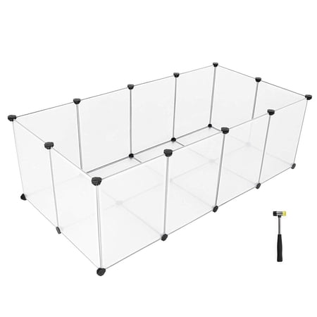 Pet Playpen, Small Animal Cage Indoor Portable Metal Wire yd Fence for Small Animals, Guinea Pigs, Rabbits Kennel Crate Fence Tent,20 Panels
