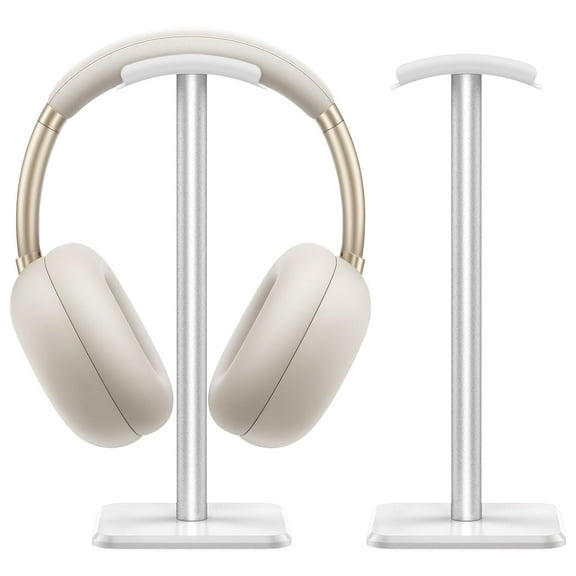 2Pcs ABS Plastic Headset Display Stand for Desk Detachable Headphone Holder Widen Base Gaming Headset Holder Compatible for Wired and Wireless Headphones