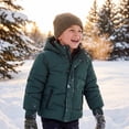 thumbnail image 4 of Rokka&Rolla Boys' Grid Winter Coat Kids' Fleece Lined Jacket, 4 of 11