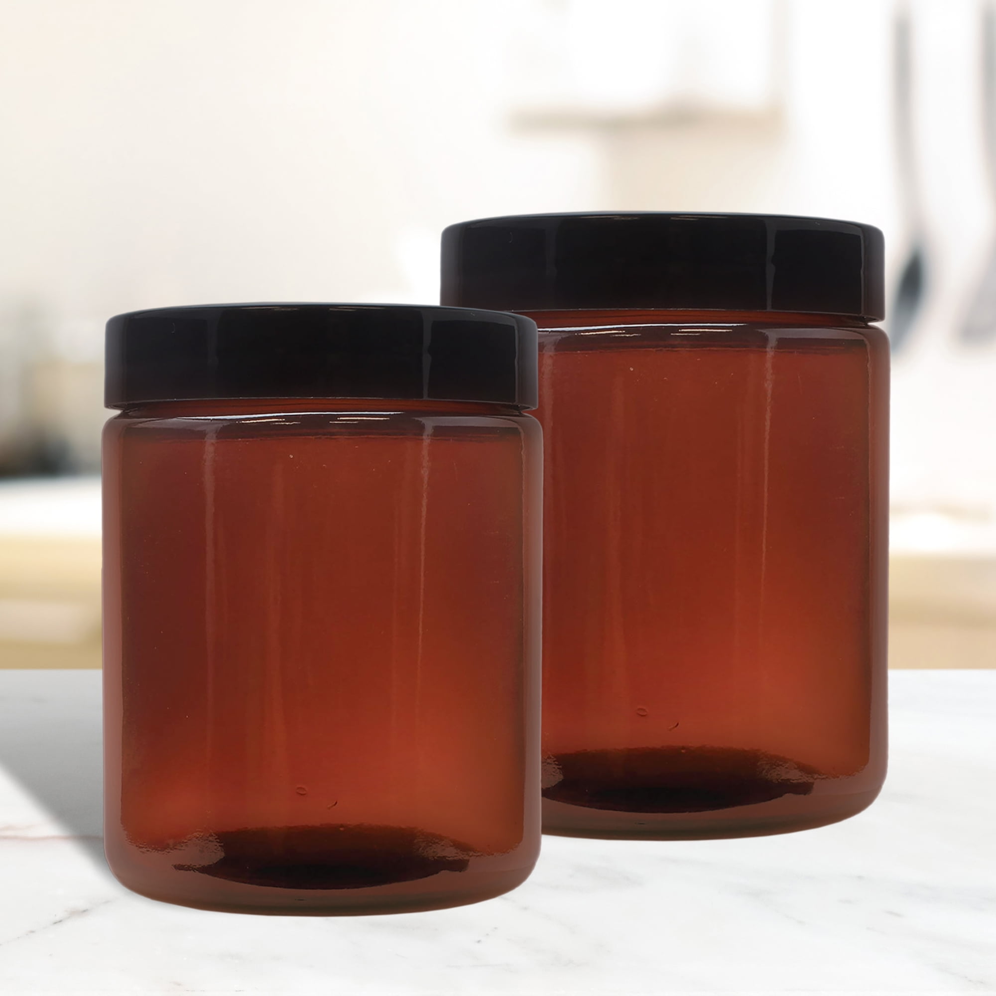 Modern Amber Grid Striped Glass Jar Food Seal Bottle Fruit Pickle Pot  Coffee Bean Tea Candy