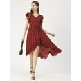 thumbnail image 3 of Moomaya Printed Viscose Front Slit Ruffle Dress, Summer Resort Wear Women Clothing, 3 of 8