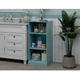 thumbnail image 4 of Palace Imports 100% Solid Wood 16.5" Bathroom Cabinet with Adjustable Shelves, Aqua Blue, 4 of 6