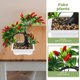thumbnail image 4 of GOOHOCHY Planta artificial de chile falso, planta artificial de plástico, decoración de chile falso para oficina y hogar., 4 of 8
