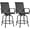 Black, variant on Yaheetech 2pcs Outdoor Swivel Bar Stools with Armrests and Footrest, Black
