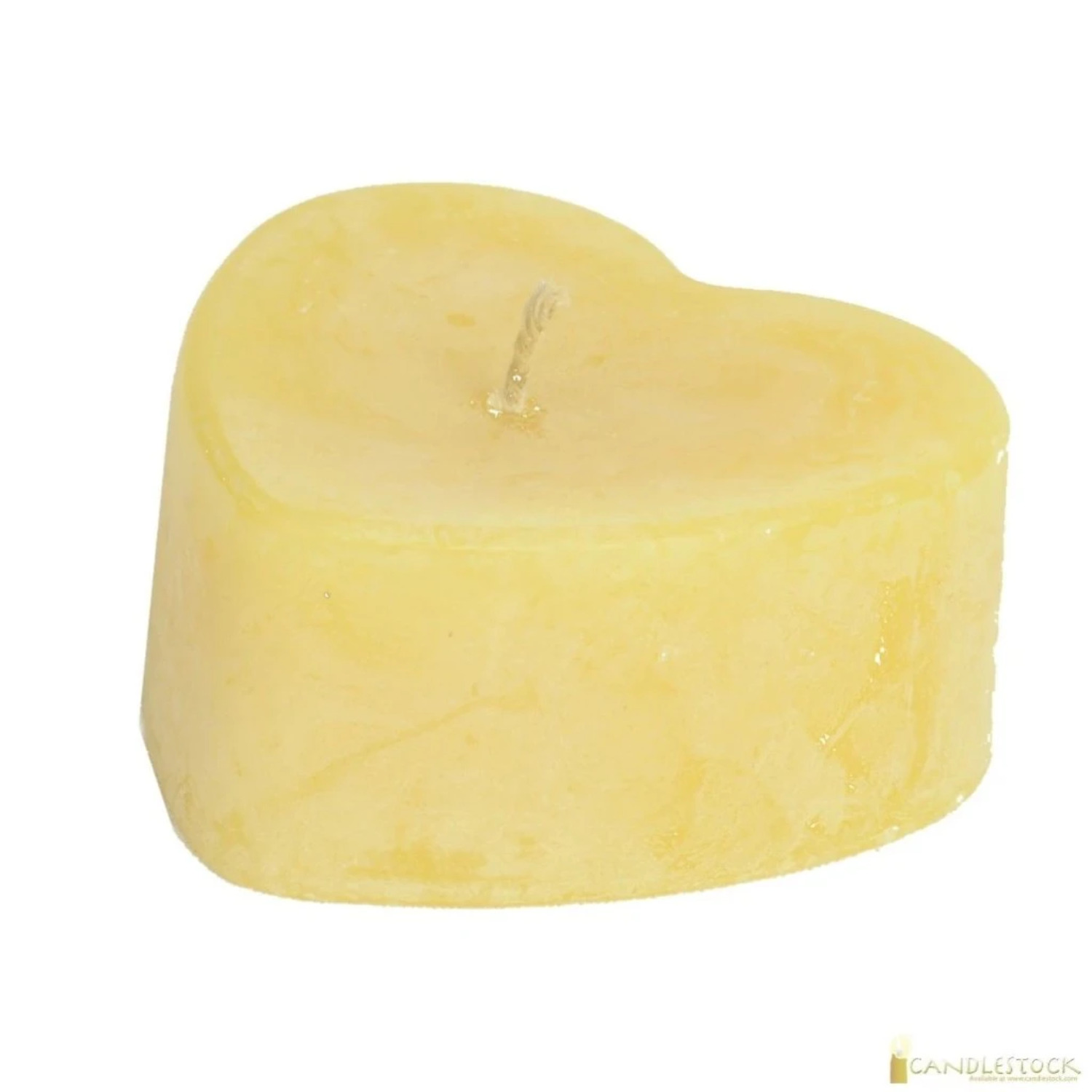 Beeswax Heart Flat Candle Set of 3