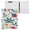thumbnail image 3 of WOBOGO Christmas Tree Pattern with Gift Boxes and Bells File Folders Extra Large Capacity to Hold 200 Sheets of Documents Hard Shell Ring Binder for School Home Office, 3 of 10