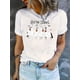thumbnail image 1 of Women's Casual Pony Graphic Tee - Comfy Crew Neck Short Sleeve T-Shirt, Perfect for Summer & Holidays, 1 of 6