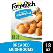Farm Rich Breaded Mushrooms in a Crispy Breaded Coating, Frozen, 18 oz