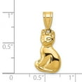 thumbnail image 3 of 14K Yellow Gold Charm Pendant Themed 25 mm 11 Cat, 3 of 3