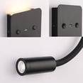 thumbnail image 4 of Lámpara de lectura de lámpara de pared LED de 6 W, luz de lectura de tubo suave con interruptor y lámpara de pared de interfaz USB, lámpara de noche de luz blanca cálida, lámpara de noche, iluminación para sala de estar de dormitorio Zhivalor WLJ-4674, 4 of 5