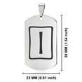 thumbnail image 2 of Stainless Steel Elder Futhark Isa Rune Dog Tag Pendant Necklace, 2 of 3