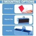 thumbnail image 3 of NOGIS Straw Holder for Cabinet Door Silicone Straw Storage Organizer Box Cabinet Reusable with Adhesive Magnetic Mounting Drainage Hole for Kitchen Countertop Utensils Makeup Brush (Blue), 3 of 6