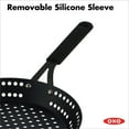 thumbnail image 6 of OXO Obsidian Pre-Seasoned Carbon Steel Induction Safe 12" Outdoor Frying Pan/Skillet with Silicone Sleeve, Black, 6 of 9