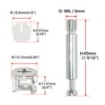 thumbnail image 2 of Flyshop 3-in-1 Furniture Connecting Cam Fittings with Dowel and Pre-inserted Nut, 10-Pack, Big Set, 2 of 6