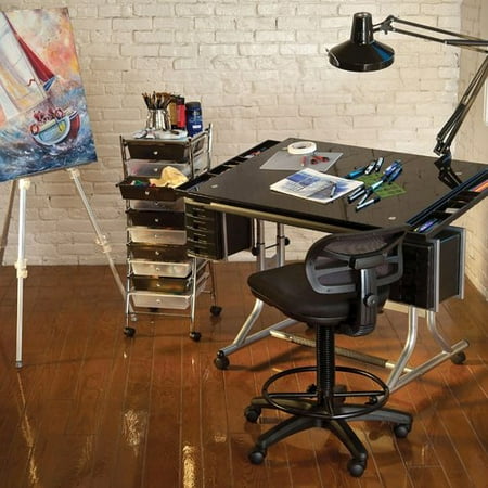 Alvin Deluxe Art Drawing Glass Top Table Walmart Com