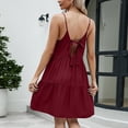thumbnail image 4 of SMihono Robes d'Été Bohémiennes Femmes Grande Taille Mode Femmes Aguichant Été Décontracté Camisole Sans Manches Mini Robe, 4 of 8