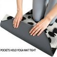 thumbnail image 3 of Black and White Leopard Pattern Hot Yoga Mat Towel Non Slip for Hot Yoga - Quick-Drying Yoga Mat Cover with 4 Corner Pockets with Travel Bag - Hot Yoga Towel Non Slip 74"x26", 3 of 6