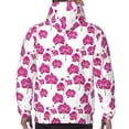 thumbnail image 7 of Lsque Orchids Flowers Pattern Casual Men's Hoodie,Hooded Sweatshirt with Kangaroo Pocket,Pullover Hoodie-Large, 7 of 7