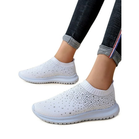 

Gomelly Women s All Seasons Sweat-wicking Slip On Socks Sports Casual Lightweight Shoes Durable Low Top Flats