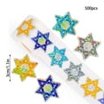 thumbnail image 2 of Bwiyojiz Home Decor Christmas Decorations Holiday Products Hanukkah Star Stickers Tape Lasers Sealing Colorful Waterproof Adhesive Flowers, Gifts for Mom, Multicolor, 2 of 6