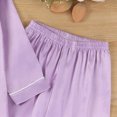thumbnail image 7 of HFHAPW Girls Satin Long Sleeve Button-Down Pajamas Set Sleepwear Loungewear,6-7 Y, 7 of 7
