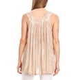 thumbnail image 2 of Sakkas Boho Love Sleeveless Blouse - Bittersweet - One Size, 2 of 6