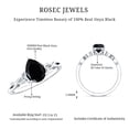 thumbnail image 6 of Rosec Jewels Pear Shape Black Onyx Celtic Ring for Women (1 Ct, AAA Grade) - Black Onyx Diamond Ring - with Jewelry Box, 925 Sterling Silver, US 4.00, 6 of 9