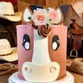 thumbnail image 6 of Horse Head Cake Topper with Floral Accent - Cute & Elegant Party Decoration Set, 6 of 7