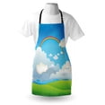 thumbnail image 4 of Grass Apron, Rainbow and Lonely Tree Illustration on Hills Cartoon Composition Summer Pattern, Unisex Kitchen Bib with Adjustable Neck for Cooking Gardening, Adult Size, Multicolor, by Ambesonne, 4 of 4