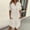 Beige, variant on QUNYINEY Midi Womens Dresses Summer A Line Short Sleeve Sundress with Pockets Solid Loose Fit V Neck Button Dresses