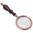 thumbnail image 2 of Magnifying Glass, Handheld Magnifier Reading Magnifying Glass Retro Wooden Handle Multipurpose  For Reading For Home For Office For Inspection, 2 of 8